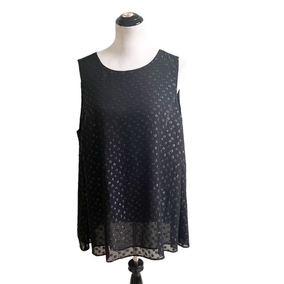 torrid Tops - Torrid Shiny Bubble Tank Black Size 2 18/20